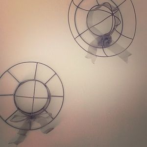 Antique Wire Frame Hats with Gray Accents